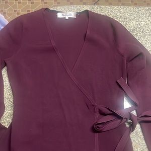 Dianne Von Furstenberg Cabernet Knit Wrap Dress size M